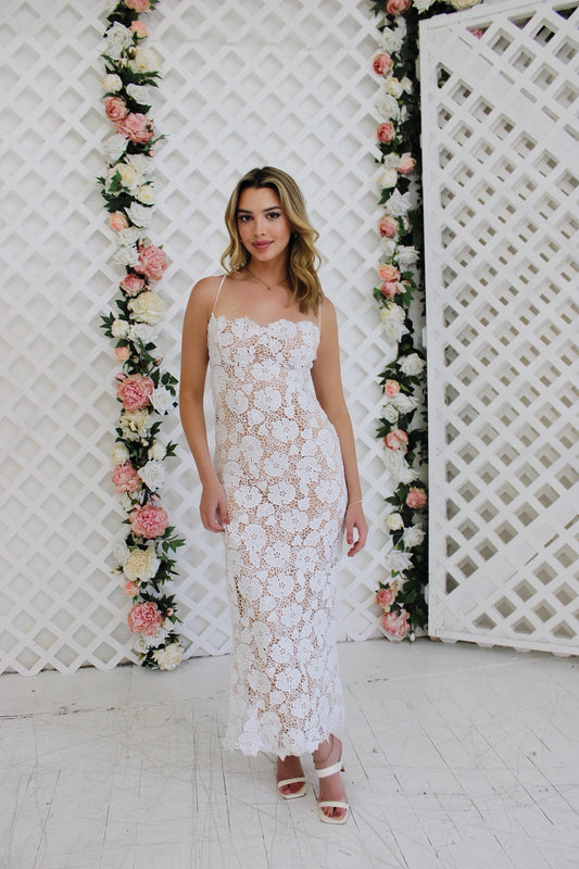 Lace Sheer Bodycon Maxi Dress